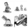 Marine VHF Antenna Mount, 316 Stainless Steel Ratchet Antenna Base 180 Degree Adjustable Antenna Bracket for Boats and RV view 4