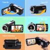 Heegomn Video Camera Camcorder for Kids Full HD 1080P 24MP Digital Cameras Recorder for YouTube TikTok Kid Camcorder 2.7" Rotation Screen Vlogging Camera for Teens Children Beginners view 4