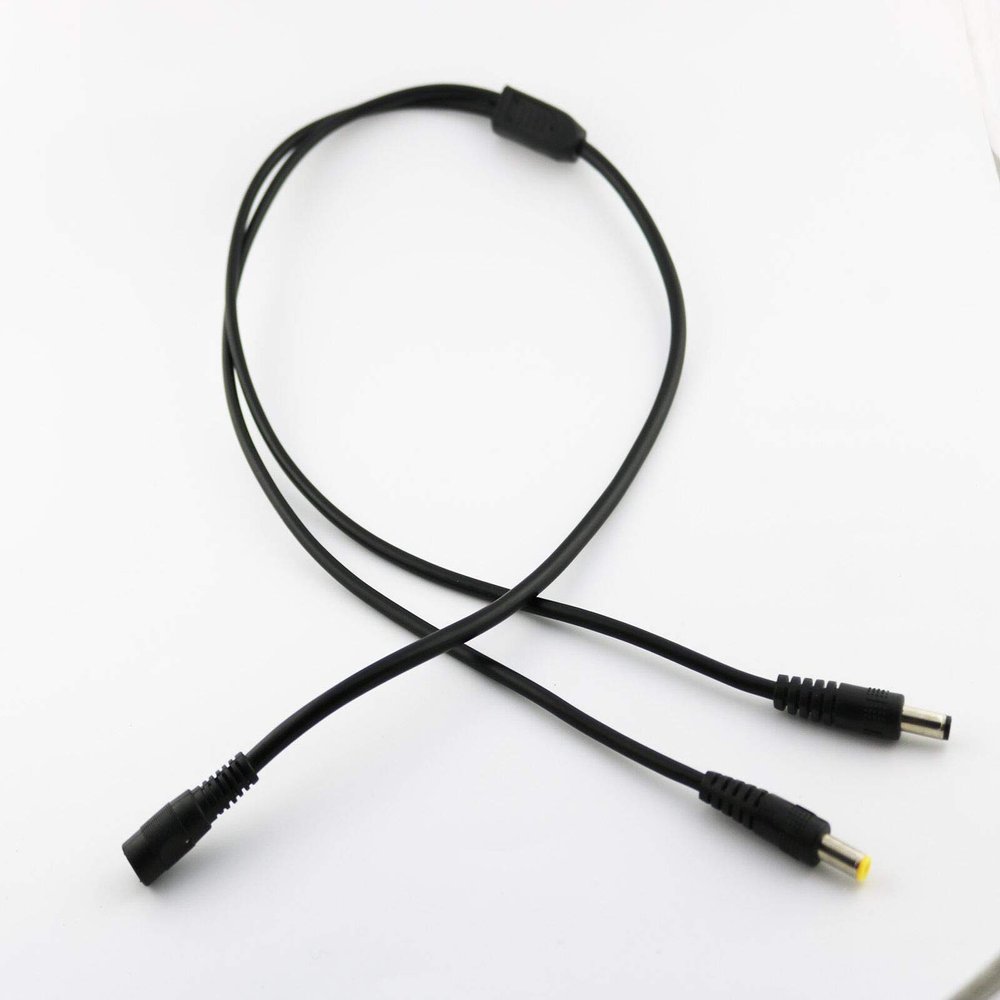 Connector and Terminal CCTV DC Power 5.5x2.5mm Female to 5.5x2.5mm & 5.5x2.1mm Male Y Adapter Cable 10A