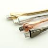 Connector and Terminal USB 2.0 A Male to Micro USB 5 pin Male Flexible Metal Cable for Android 3FT/1M - (Color:Sliver) view 2