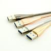 Connector and Terminal USB 2.0 A Male to Micro USB 5 pin Male Flexible Metal Cable for Android 3FT/1M - (Color:Sliver) view 3