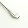 Connector and Terminal USB 2.0 A Male to Micro USB 5 pin Male Flexible Metal Cable for Android 3FT/1M - (Color:Sliver) view 4