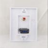 Connector and Terminal USB 3.0 and RCA Phono Female Socket Wall Outlet Face Plate Audio Coax Composite view 2