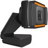 1080P Webcam with Microphone, HD PC Webcam Laptop Plug and Play USB Webcam Streaming Computer Web Camera with 110-Degree View Angle, Desktop Webcam for Video Calling Recording Orange view 3