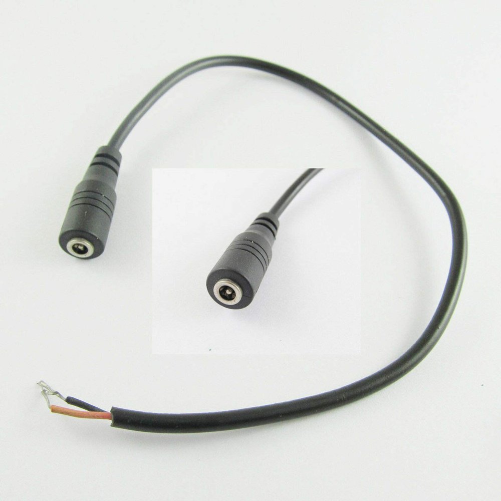Connector and Terminal CCTV DC Power Jack Connector 3.5mm x 1.35mm Female Socket with Cord Cable 30cm