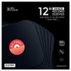 Big Fudge Vinyl Record Inner Sleeves - LP Album Covers in Heavyweight & Acid Free Paper - Protective Cover with Round Corners for 12" Records - Black, 50 Pack view 1