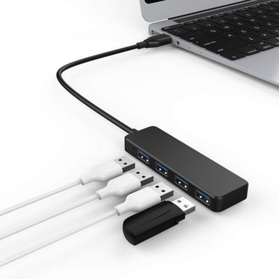 4-Port USB3.0 hub, high-Speed USB Data hub for MacBook, Mac Pro, Mac Mini, iMac, Surface Pro, XPS, PC, Flash Drive, Mobile Hard Drive