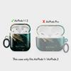Burga Airpod Hardcase Compatible with Apple Airpods 2 & 1 Charging Case, Emerald Green Jade Stone High Fashion Luxury Gold Glitter Marble Cute Case for Girls, Protective Hard Plastic Case Cover view 2