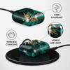 Burga Airpod Hardcase Compatible with Apple Airpods 2 & 1 Charging Case, Emerald Green Jade Stone High Fashion Luxury Gold Glitter Marble Cute Case for Girls, Protective Hard Plastic Case Cover view 4