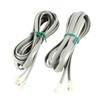 Connector and Terminal 2 Pcs Gray 6P6C RJ12 Male to Male Flat Telephone Phone Cable Cord 2M 6 Feet view 1