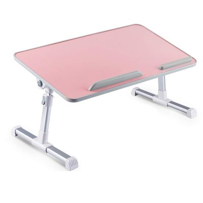 Folding Table,Adjustable Laptop Stand for Bed and Sofa,Foldable Laptop Desk Stand for Lap, Apply to Office Standing Desk, Portable Breakfast Tray for Reading, Painting, Etc,Pink,305224.5cm