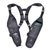 USH-300D Double Radio Shoulder Holster Chest Harness with an Adjustable Radio Pouch fits All Medium to Large Motorola ICOM Vertex Two Way Radios. Made in The USA by HOLSTERGUY view 1