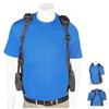USH-300D Double Radio Shoulder Holster Chest Harness with an Adjustable Radio Pouch fits All Medium to Large Motorola ICOM Vertex Two Way Radios. Made in The USA by HOLSTERGUY view 2