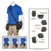 HOLSTERGUY RTP-401P Nylon Radio Shoulder Holster Tool Pouch Radio Strap Universal Adjustable Radio Pouch 12 Separate Pouches to Help Carry Essential Tools Plus a Two-Way Radio RTP-401P Made in USA view 2