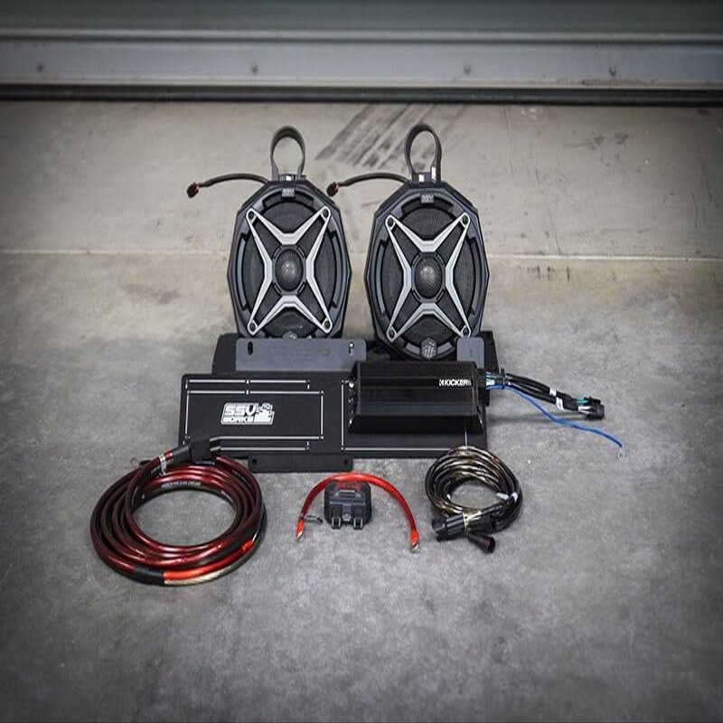 SSV WORKS Premium Marine Speaker with Overhead Bracket Fits Polaris