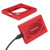 Alltravel External Solid State Drive Bumper Sleeve for Samsung T7, T7 Touch Portable SSD - 1TB, 2TB, 500GB - USB 3.2 External Solid State Drives, Super Strong Bumper Anti Shock, Shake and Drop (Red) view 1