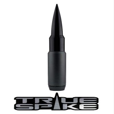 TRUE SPIKE 9 inch GUNMETAL BLACK TIP PENETRATOR FAT BULLET ANTENNA with ANTI-THEFT + COPPER COIL in Heavy Gauge CNC Machined Billet Aluminum Short Compatible with Nissan Frontier