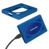 Alltravel Silicone Bumper Sleeve for Samsung T7, T7 Touch Portable SSD - 1TB, 2TB, 500GB - USB 3.2 External Solid State Drives (Blue) view 1