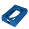 Alltravel Silicone Bumper Sleeve for Samsung T7, T7 Touch Portable SSD - 1TB, 2TB, 500GB - USB 3.2 External Solid State Drives (Blue) view 4