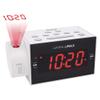 HANNLOMAX HX-109CR PLL FM Radio, Clock with Dual Alarm, Time Projection, 1.2 inches Red LED Display, USB Port for 1A Charging, Aux-in, AC Power Operation only, AC/DC Adaptor Included. (White) view 2