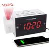 HANNLOMAX HX-109CR PLL FM Radio, Clock with Dual Alarm, Time Projection, 1.2 inches Red LED Display, USB Port for 1A Charging, Aux-in, AC Power Operation only, AC/DC Adaptor Included. (White) view 3