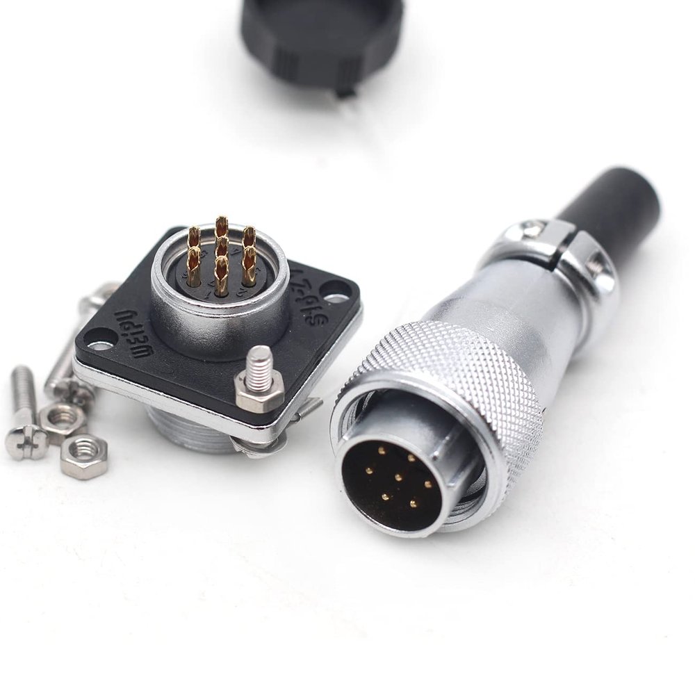 SZJELEN WEIPU WS16 Series 2Pin-10Pin Panel Mount Connector,Aviation Cable Connector,Industrial Electrical Wire Connector (7-Pin)