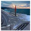 TRUE SPIKE 9 inch Gunmetal RED TIP PENETRATOR Fat Bullet Antenna with Anti-Theft + Copper Coil in Heavy Gauge CNC Machined Billet Aluminum Short Compatible with Nissan Titan view 2
