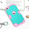 IDweel for iPod Touch Case with 2 Screen Protectors, 3 in 1 Hard PC Case + Silicone Shockproof for Kids Heavy Duty Hard Case Cover for iPod Touch 7th/6th/5th Generation,Mint+Pink view 3
