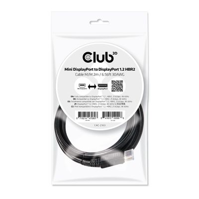 CLUB3D CAC-2113 Cable interface/gender adapter Mini Displayport VGA Black CAC-2113, Mini Displayport, VGA, Male/Female, Black