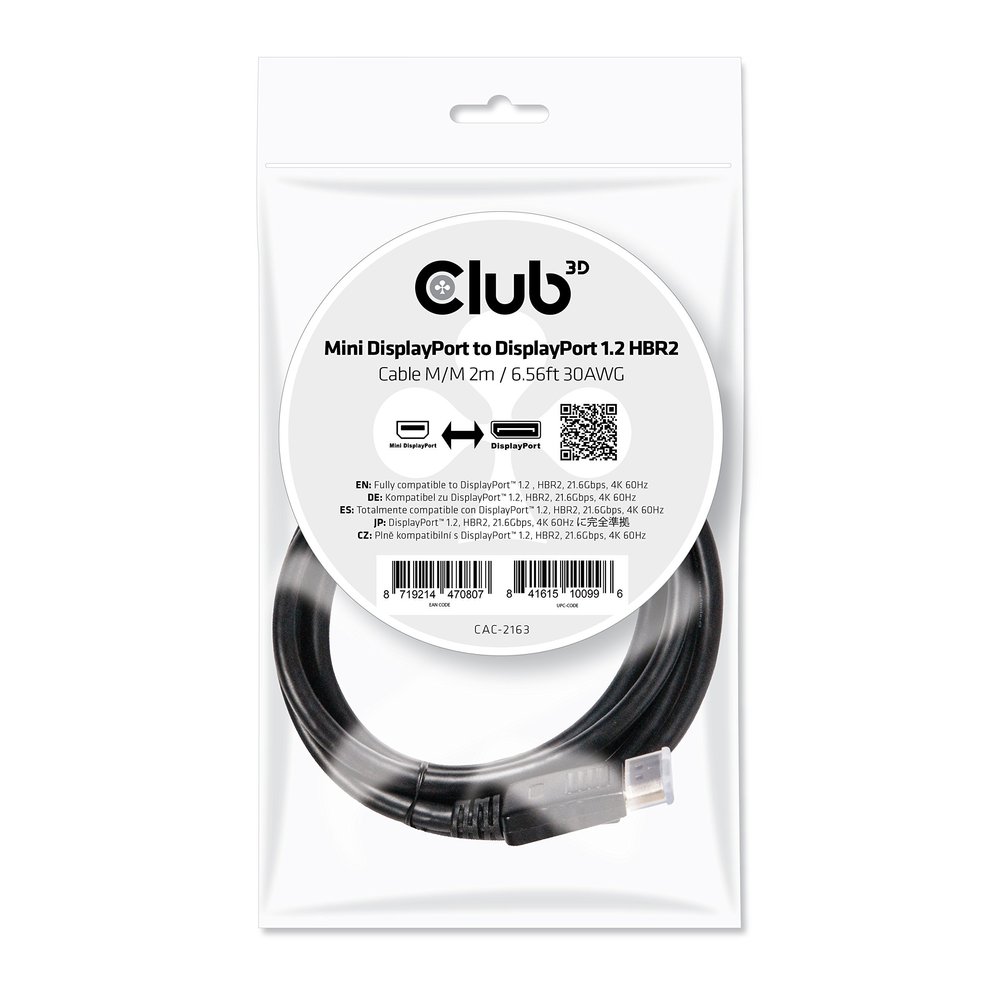 CLUB3D CAC-2113 Cable interface/gender adapter Mini Displayport VGA Black CAC-2113, Mini Displayport, VGA, Male/Female, Black