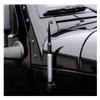 TRUE SPIKE 9 inch GUNMETAL BLACK TIP PENETRATOR FAT BULLET ANTENNA with ANTI-THEFT + COPPER COIL in Heavy Gauge CNC Machined Billet Aluminum Short Compatible with Jeep Wrangler JK JKU JL JLU view 2