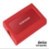 getgear Silicone Bumper for Samsung T7, T7 Touch Portable SSD - 1TB, 2TB, 500GB, USB 3.2, Strong-Shock Absorbing, Slip-Resistant-Red view 3