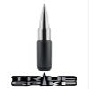 TRUE SPIKE 9 inch GUNMETAL SILVER TIP PENETRATOR FAT BULLET ANTENNA with ANTI-THEFT + COPPER COIL in Heavy Gauge CNC Machined Billet Aluminum Short Compatible with Nissan Frontier view 1