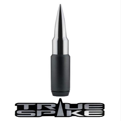 TRUE SPIKE 9 inch GUNMETAL SILVER TIP PENETRATOR FAT BULLET ANTENNA with ANTI-THEFT + COPPER COIL in Heavy Gauge CNC Machined Billet Aluminum Short Compatible with GMC SIERRA 1500 2500 3500