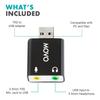 Movo USB-AC 3.5mm TRS Microphone to USB 2.0 Stereo Audio External Sound Card Adapter for PC and Mac. USB Sound Card Adapter for Computer or Laptop Convert USB Input to 3.5mm TRS Headphone or Mic Jack view 2