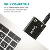 Movo USB-AC 3.5mm TRS Microphone to USB 2.0 Stereo Audio External Sound Card Adapter for PC and Mac. USB Sound Card Adapter for Computer or Laptop Convert USB Input to 3.5mm TRS Headphone or Mic Jack view 4