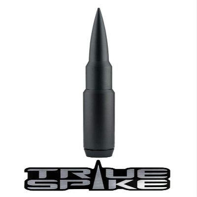 TRUE SPIKE 9 inch GUNMETAL PENETRATOR FAT BULLET ANTENNA with ANTI-THEFT + COPPER COIL in Heavy Gauge CNC Machined Billet Aluminum Short Compatible with CHEVY SILVERADO 1500 2500 3500