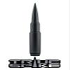TRUE SPIKE 9 inch GUNMETAL PENETRATOR FAT BULLET ANTENNA with ANTI-THEFT + COPPER COIL in Heavy Gauge CNC Machined Billet Aluminum Short Compatible with CHEVY SILVERADO 1500 2500 3500 view 1