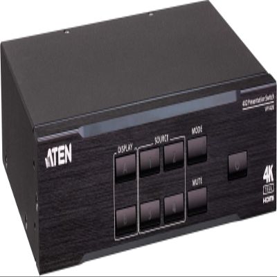 ATEN VP1420 4 x 2 True 4K Presentation Matrix Switch - 1 Computer(s) - 4096 x 2160 - 1 x Network (RJ-45) - 5 x HDMI1 x VGA - Rack-mountable
