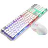 ARCH Wired Keyboard and Mouse Set Backlight Game Computer Desktop Mechanical Keyboard Notebook USB External for Windows, Computer Desktop PC Laptop (Color : White) view 1