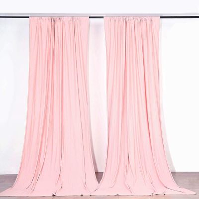10 ft x 10 ft Rose Gold Polyester Photography Backdrop Drapes Curtains Panels - Wedding Decorations Home Party Reception Supplies