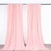 10 ft x 10 ft Rose Gold Polyester Photography Backdrop Drapes Curtains Panels - Wedding Decorations Home Party Reception Supplies view 1