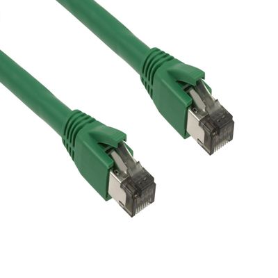 CablesAndKits 2ft Green CAT8 Ethernet Cable, S/FTP, 40Gbs, 2GHz, Snagless, Stranded Pure Copper