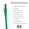 CablesAndKits 2ft Green CAT8 Ethernet Cable, S/FTP, 40Gbs, 2GHz, Snagless, Stranded Pure Copper view 2