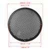 X AUTOHAUX 2pcs 8'' Plastic Audio Speaker Cover Mesh Subwoofer Grill Horn Guard Decorative Circle Grille Protector Black view 2
