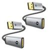 WARRKY DisplayPort to HDMI Adapter 2-Pack (4K, UHD), [24K Gold-Plated, Slim Aluminum Shell] Display Port to HDMI/DP to HDMI Adapter for Lenovo, DELL, HP, ThinkPad, GPU, AMD, NVIDIA&More view 1