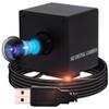 IEights 13mp Wide Angle USB Camera with Microphone for Computer 100degree No Distortion Lens Webcam Mini UVC USB2.0 PC Camera Industrial Video Audio USB with Camera for Raspberry Pi Laptop Android view 1