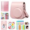 Boleyn Premium Leather Cover Protective Case Camera Bag with Removable Strap Compatible for Fujifilm Instax Mini 11 Instant Camera (Pink) view 1