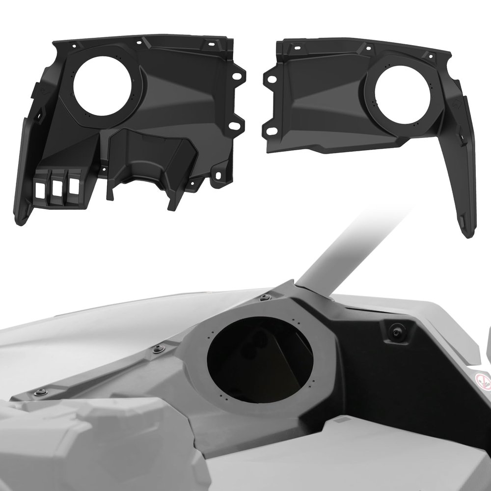 A & UTV PRO 6.5 Inch Front Dash Speaker Pods & Enclosure Panels for 2017-2024 2025 Can Am Maverick X3/X3 Max, Compatible with Can Am X3 Sound System, Dash Speaker Panels & Dash Kit