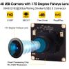 4K USB Camera Module Wide Angle with Microphone 170degree Fisheye Lens Audio Video Webcam Board for Computer Mini UVC USB2.0 PC Camera Industrial USB with Camera IMX317 Lightburn Camera view 4